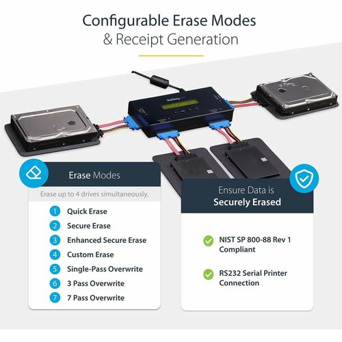 StarTech.com HARD DRIVE ERASER SECURE ERASE SATERASER4 - Image 4