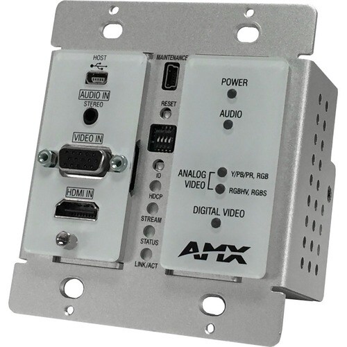 AMX Decor Style Wallplate Encoder with KVM, Black - 1 Computer(s) - WUXGA - 1920 x 1200 Maximum Video Resolution x Network (RJ-45) - 2 x USB - - FGN1115-WP-BL - Image 2