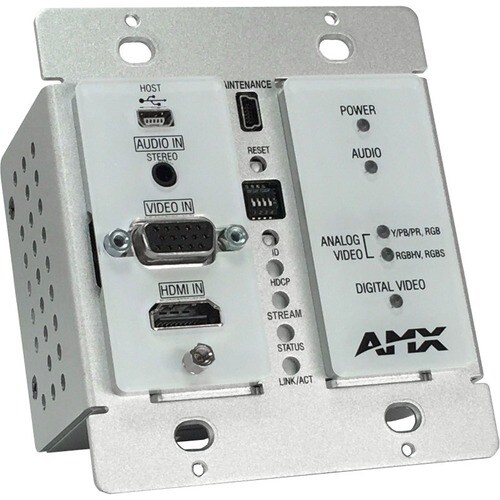 AMX Decor Style Wallplate Encoder with KVM, Black - 1 Computer(s) - WUXGA - 1920 x 1200 Maximum Video Resolution x Network (RJ-45) - 2 x USB - - FGN1115-WP-BL - Image 3