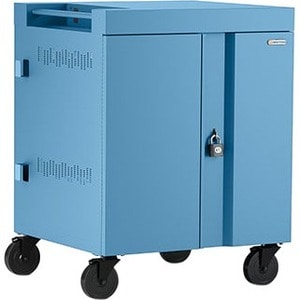 Bretford CUBE Cart - 2 Shelf - Push Handle - 4 Casters - Steel, Polypropylene - 30" Width x 26.50" Depth x 37.50" Height - Sky - For - TVC32PAC-BOSSK