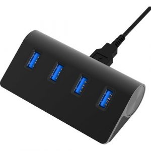 40PK 4PORT HB-MC3B USB 3.0 MAC STYLE HUB BLACK - HB-MC3B-PK40