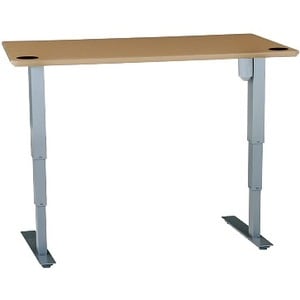 48-30IN MELAMINE BEECH VENEER TABLETOP WITH STEEL FRAME SILVER - 501-37 8S112 48-30SB