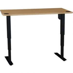48IN MELAMINE BEECH VENEER TABLETOP WITH STEEL FRAME BLACK - 501-37 8B112 48-30SB