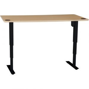 60IN MELAMINE BEECH VENEER TABLETOP WITH STEEL FRAME BLACK - 501-37 8B129 60-30SB
