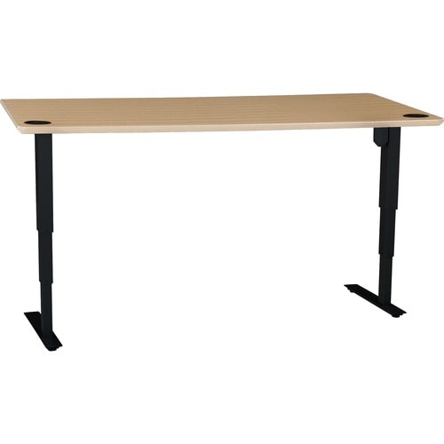 72IN MELAMINE BEECH VENEER TABLETOP WITH STEEL FRAME BLACK - 501-37 8B172 72-30SB