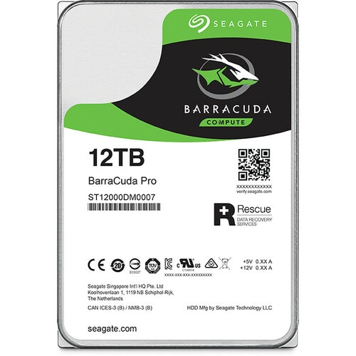 Seagate BarraCuda ST12000DM0007 12 TB Hard Drive - 3.5" Internal - SATA (SATA/600) - 7200rpm - 5 Year Warranty - 1 Pack ST12000DM0007 - Image 2