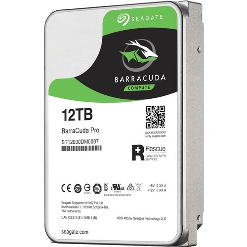 Seagate BarraCuda ST12000DM0007 12 TB Hard Drive - 3.5" Internal - SATA (SATA/600) - 7200rpm - 5 Year Warranty - 1 Pack ST12000DM0007 - Image 4