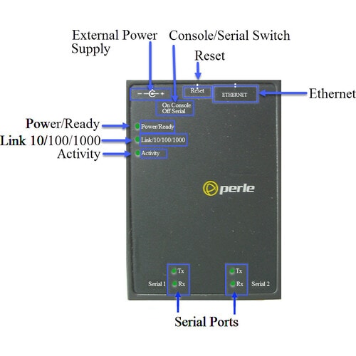Perle IOLAN SDS2T GR Secure Device Server - 512 MB - Twisted Pair - 1 x Network (RJ-45) - 2 x Serial Port - 10/100/1000Base-T - Gigabit Ethernet - 4031860 - Image 2