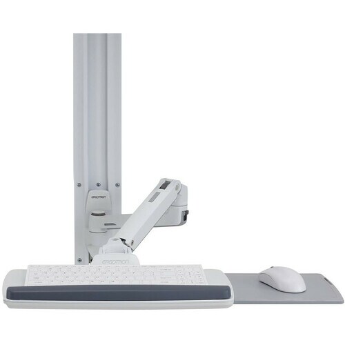 Ergotron Wall Mount Track for Keyboard, LCD Monitor, Mouse - White - 1 Display(s) Supported - 32" Screen Support - 30 lb Load Capacity - 75 x 75, - 45-551-216 - Image 5
