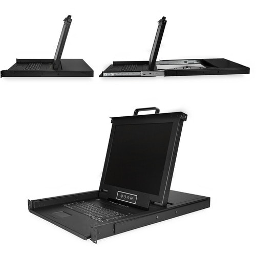 8 PORT RACKMOUNT KVM CONSOLE INTEGRATED LCD MONITOR KVM SWITCH - RKCONS1708K - Image 8