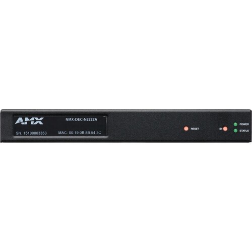 AMX NMX-DEC-N2222A Video Decoder - Functions: Video Decoding, Video Scaling, Audio Embedding, Video Streaming - 1920 x 1200 - Network (RJ-45) - Wall Mountable, Rack-mountable, Surface-mountable FGN2222A-SA - Image 2