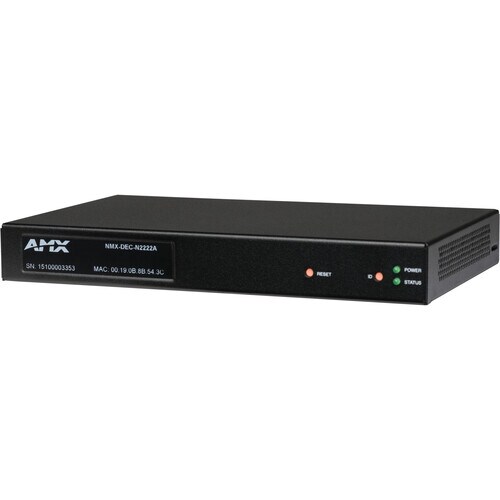 AMX NMX-DEC-N2222A Video Decoder - Functions: Video Decoding, Video Scaling, Audio Embedding, Video Streaming - 1920 x 1200 - Network (RJ-45) - Wall Mountable, Rack-mountable, Surface-mountable FGN2222A-SA - Image 3