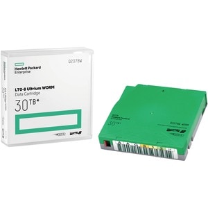 HPE LTO-8 ULTRIUM 30 TB WORM 20 CART CUSTOM LABELED WITH CASE PL-7A Q2078WL