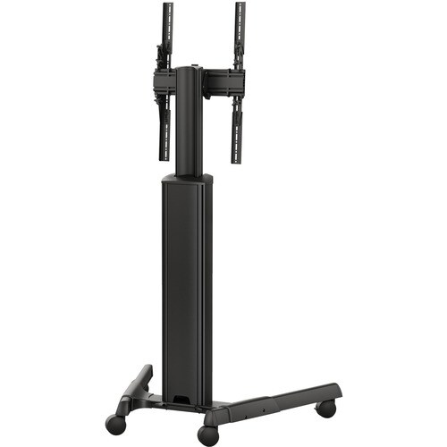 Chief Fusion Manual Height Adjustable Stretch Portrait Cart - 125 lb Load Capacity - Floor - Black MPAUBSP - Image 2