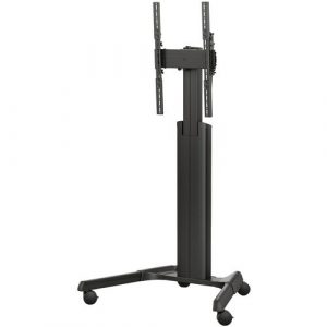 Chief Fusion Manual Height Adjustable Stretch Portrait Cart - 125 lb Load Capacity - Floor - Black MPAUBSP