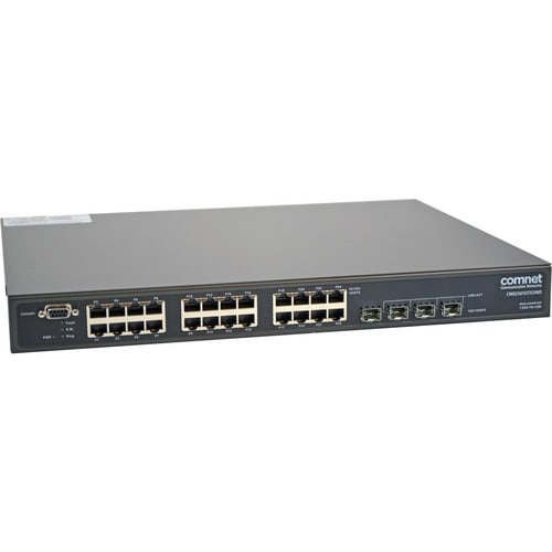 ComNet CWGE26FX2TX24MS Ethernet Switch - 22 Ports - Manageable - 2 Layer Supported - Modular - 4 SFP Slots - 36 W Power Consumption - Twisted Pair, Optical - CWGE26FX2TX24MS