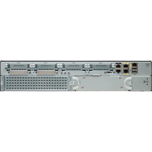 Cisco 2911 Integrated Service Router - Refurbished - 3 Ports - Management Port - 8 - Gigabit Ethernet - ADSL2 - 2U - Rack-mountable, Wall Mountable CISCO2911-DC/K9-RF - 2911-DC/K9-RF - Image 3