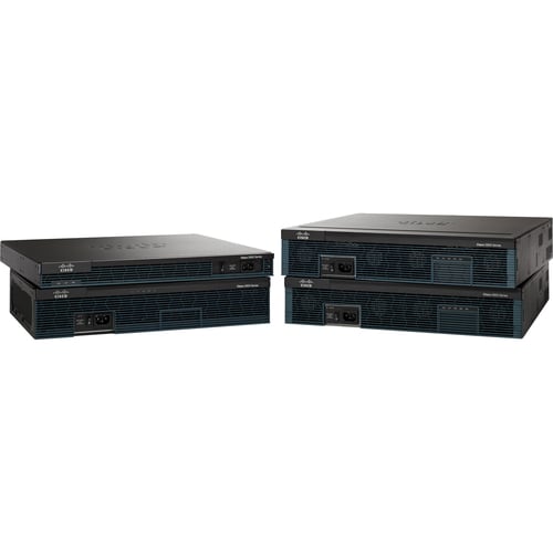 Cisco 2911 Integrated Service Router - Refurbished - 3 Ports - Management Port - 8 - Gigabit Ethernet - ADSL2 - 2U - Rack-mountable, Wall Mountable CISCO2911-DC/K9-RF - 2911-DC/K9-RF - Image 4