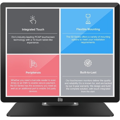 1902L 19IN LCD DT FULL HD PROJCAP 10TCH USB CTLR CLEAR ZERO-BEZEL - E351388 - Image 2