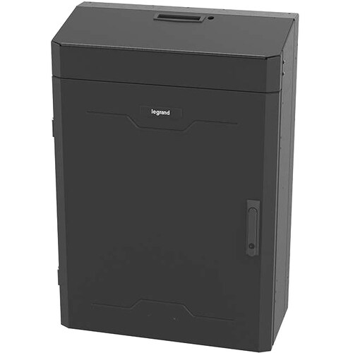 C2G 8RU Vertical Wall-Mount Cabinet with Split Door - 36in Height TAA - For Router, LAN Switch, Patch Panel - 8U Rack Height31" Rack Depth - Wall Mountable - VWMSD-8RU-36-B