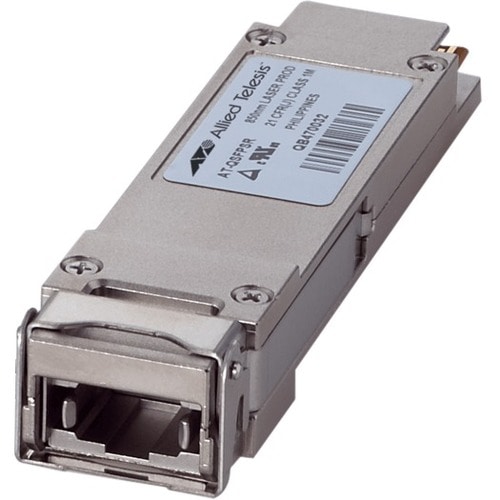 Allied Telesis QSFPSR4LC QSFP Module - For Optical Network, Data Networking - 1 x LC 40GBase-SR4 Network - Optical Fiber - Multi-mode - 40 Gigabit Ethernet - 40GBase-SR4 - AT-QSFPSR4LC