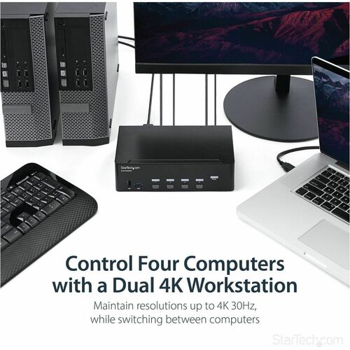 4 PORT HDMI KVM SWITCH 4K USB AUDIO HDMI KVM SWITCH - SV431DHD4KU - Image 3