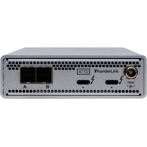 ATTO 40Gb/s Thunderbolt 3 (2-port) to 12Gb/s SAS/SATA (8-Port) Adapter - 12Gb/s SAS - Thunderbolt - 8 Total SAS Port(s) - Mac, PC - External TLSH-3128-D00 - TLSH-3128-D00