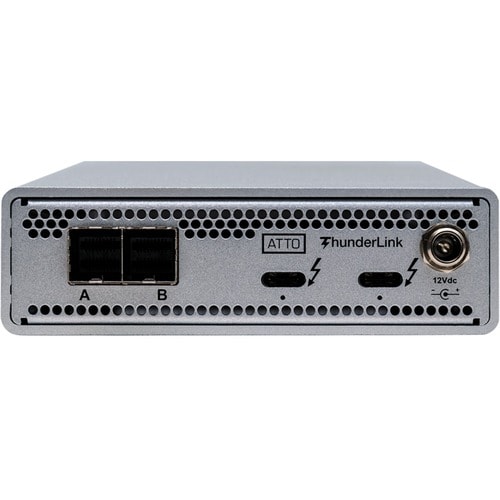ATTO 40Gb/s Thunderbolt 3 (2-port) to 12Gb/s SAS/SATA (8-Port) Adapter - 12Gb/s SAS - Thunderbolt - 8 Total SAS Port(s) - Mac, PC - External TLSH-3128-D00 - TLSH-3128-D00
