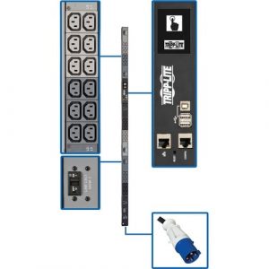 3-PHASE PDU MONITORED 0U TAA 18.7KW LX PLATFORM 36 C13 60A - PDU3EVN6G60C