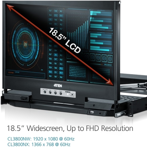 19IN WS SHORT DEPTH FULL HD LCD CONSOLE SUP DVI HDMI VGA - CL3800NW - Image 11