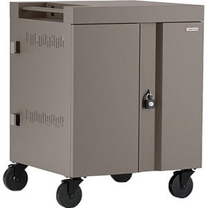 Bretford CUBE Cart 36, AC Charging, Sky Paint - 2 Shelf - 4 Casters - Polypropylene, Steel - 30" Width x 26.50" Depth x 37.50" Height - Champagne - TVC36PAC-CH