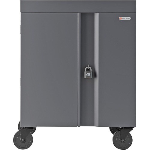Bretford CUBE Cart - 2 Shelf - 4 Casters - 5" Caster Size - Steel - 30" Width x 26.50" Depth x 37.50" Height - Mustard - For - TVC36PAC-MUS
