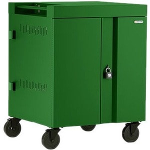 Bretford CUBE Cart 36, AC Charging, Sky Paint - 2 Shelf - 4 Casters - Polypropylene, Steel - 30" Width x 26.50" Depth x 37.50" Height - Grass - TVC36PAC-GRA
