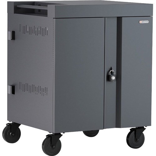 Bretford CUBE Cart - 2 Shelf - 4 Casters - 5" Caster Size - Steel - 30" Width x 26.50" Depth x 37.50" Height - Pacific Blue - - TVC36PAC-PA - Image 3