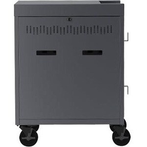 Bretford CUBE Cart - 2 Shelf - 4 Casters - 5" Caster Size - Steel - 30" Width x 26.50" Depth x 37.50" Height - Platinum - For - TVC36PAC-PM - Image 2