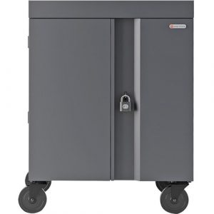 Bretford CUBE Cart - 2 Shelf - 4 Casters - 5" Caster Size - Steel - 30" Width x 26.50" Depth x 37.50" Height - Platinum - For - TVC36PAC-PM