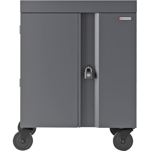 Bretford CUBE Cart - 2 Shelf - 4 Casters - 5" Caster Size - Steel - 30" Width x 26.50" Depth x 37.50" Height - Platinum - For - TVC36PAC-PM