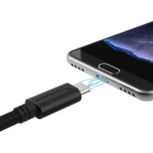 50PK USB 2.0 TO USB-C SYNC AND CHARGE CABLE 6X3FT BRAIDED NYLON - CB-C6X3-PK50 - Image 4