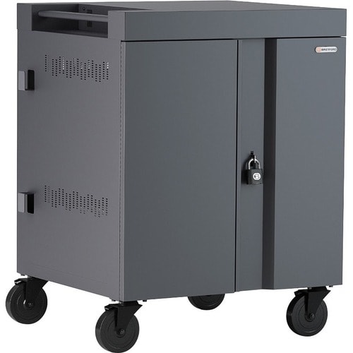 Bretford CUBE Cart - 2 Shelf - Push/Pull Handle - 4 Casters - Steel - 30" Width x 26.50" Depth x 37.50" Height - Mustard - For 32 - TVC32PAC-270MUS