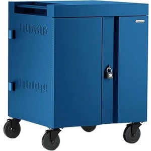 Bretford CUBE Cart - 2 Shelf - Push/Pull Handle - 4 Casters - Steel - 30" Width x 26.50" Depth x 37.50" Height - Topaz - For 32 - TVC32PAC-270TZ