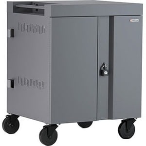 Bretford CUBE Cart - 2 Shelf - Push/Pull Handle - 4 Casters - Steel - 30" Width x 26.50" Depth x 37.50" Height - Platinum - For 36 - TVC36PAC-270PM