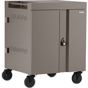 Bretford CUBE Cart - 2 Shelf - Push/Pull Handle - 4 Casters - Steel - 30" Width x 26.50" Depth x 37.50" Height - Champagne - For 36 - TVC36PAC-270CH