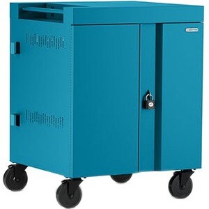 Bretford CUBE Cart - 2 Shelf - Push/Pull Handle - 4 Casters - Steel - 30" Width x 26.50" Depth x 37.50" Height - Pacific Blue - For - TVC36PAC-270PA