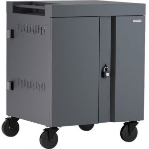 Bretford CUBE Cart - 2 Shelf - Push/Pull Handle - 4 Casters - Steel - 30" Width x 26.50" Depth x 37.50" Height - Topaz - For 36 - TVC36PAC-270TZ