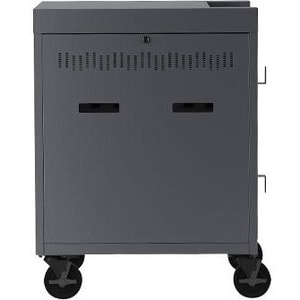 Bretford CUBE Cart - 2 Shelf - Push/Pull Handle - 4 Casters - Steel - 30" Width x 26.50" Depth x 37.50" Height - Orchid - For 36 - TVC36PAC-270ORC - Image 3