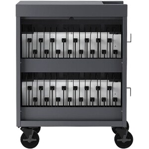 Bretford CUBE Cart - 2 Shelf - Push/Pull Handle - 4 Casters - Steel - 30" Width x 26.50" Depth x 37.50" Height - Orchid - For 36 - TVC36PAC-270ORC - Image 5