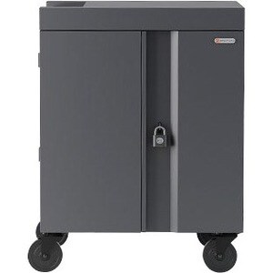 Bretford CUBE Cart - 2 Shelf - Push/Pull Handle - 4 Casters - Steel - 30" Width x 26.50" Depth x 37.50" Height - Black Pumice - For - TVC36PAC-270BP - Image 2