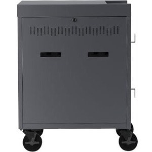 Bretford CUBE Cart - 2 Shelf - Push/Pull Handle - 4 Casters - Steel - 30" Width x 26.50" Depth x 37.50" Height - Black Pumice - For - TVC36PAC-270BP - Image 3