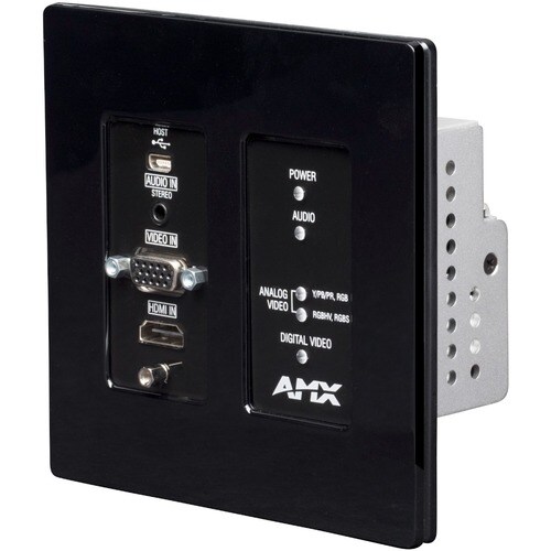AMX N2300 Series N2315 Networked AV Wallplate 4K Encoder - Functions: Video Encoding, Video Decoding - USB Type B - 4096 x 2160 - 60 fps - 4K - FGN2315-WP-BL - Image 3