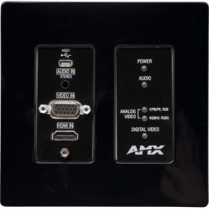 AMX N2300 Series N2315 Networked AV Wallplate 4K Encoder - Functions: Video Encoding, Video Decoding - USB Type B - 4096 x 2160 - 60 fps - 4K - FGN2315-WP-BL